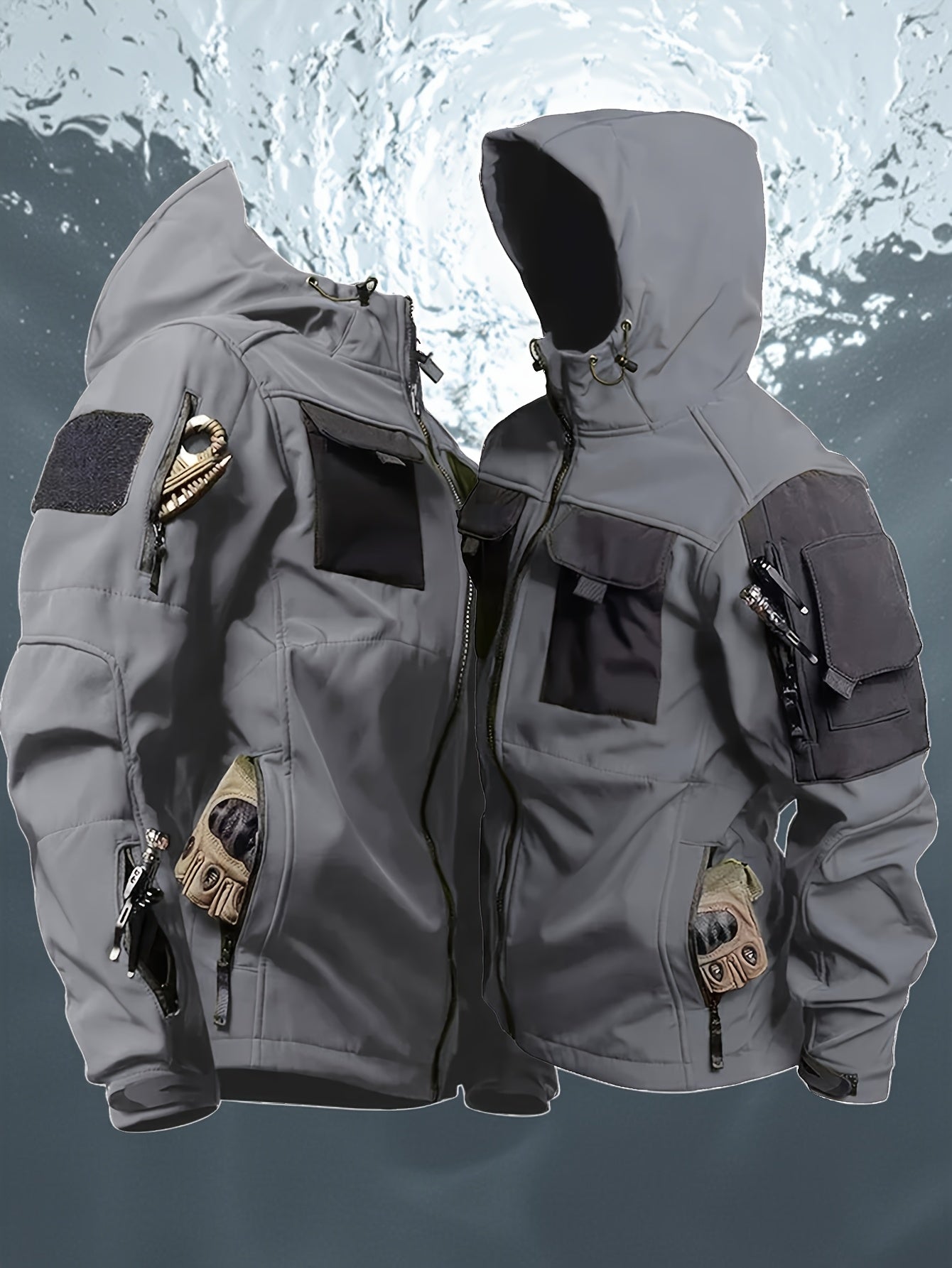 CHAQUETA TACTICA CON CAPUCHA