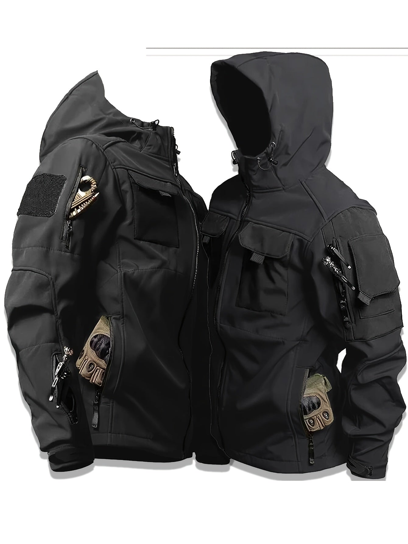 CHAQUETA TACTICA CON CAPUCHA