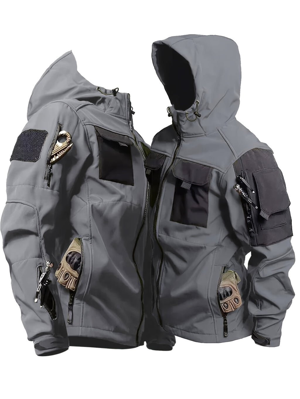 CHAQUETA TACTICA CON CAPUCHA