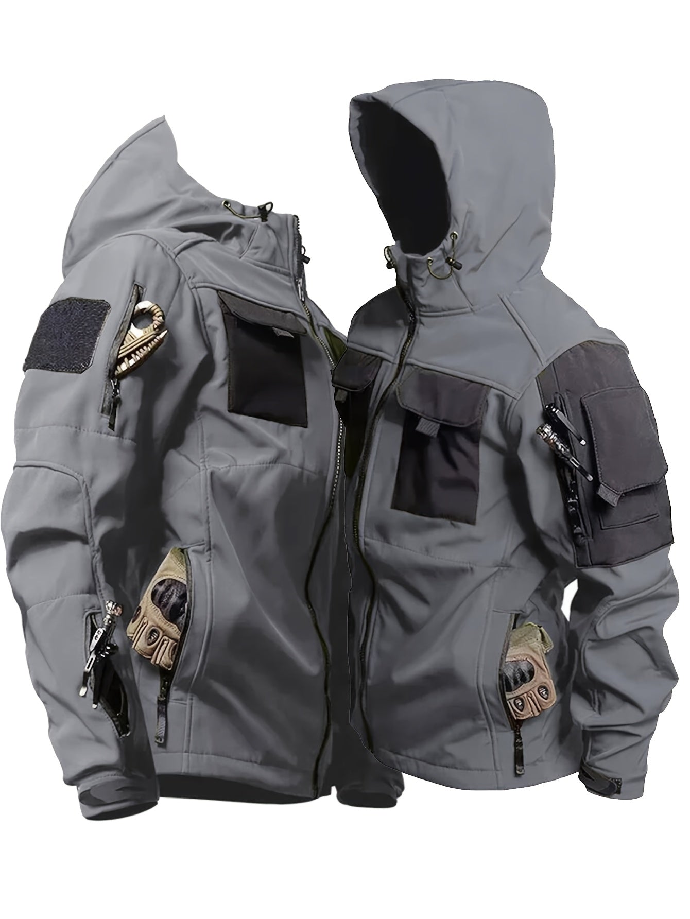 CHAQUETA TACTICA CON CAPUCHA