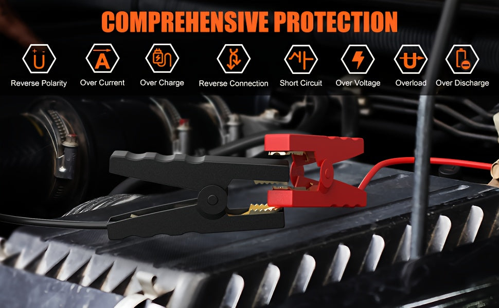 Arrancador de Emergencia para Vehículos 12000mAh + Compresor de Aire 150PSI