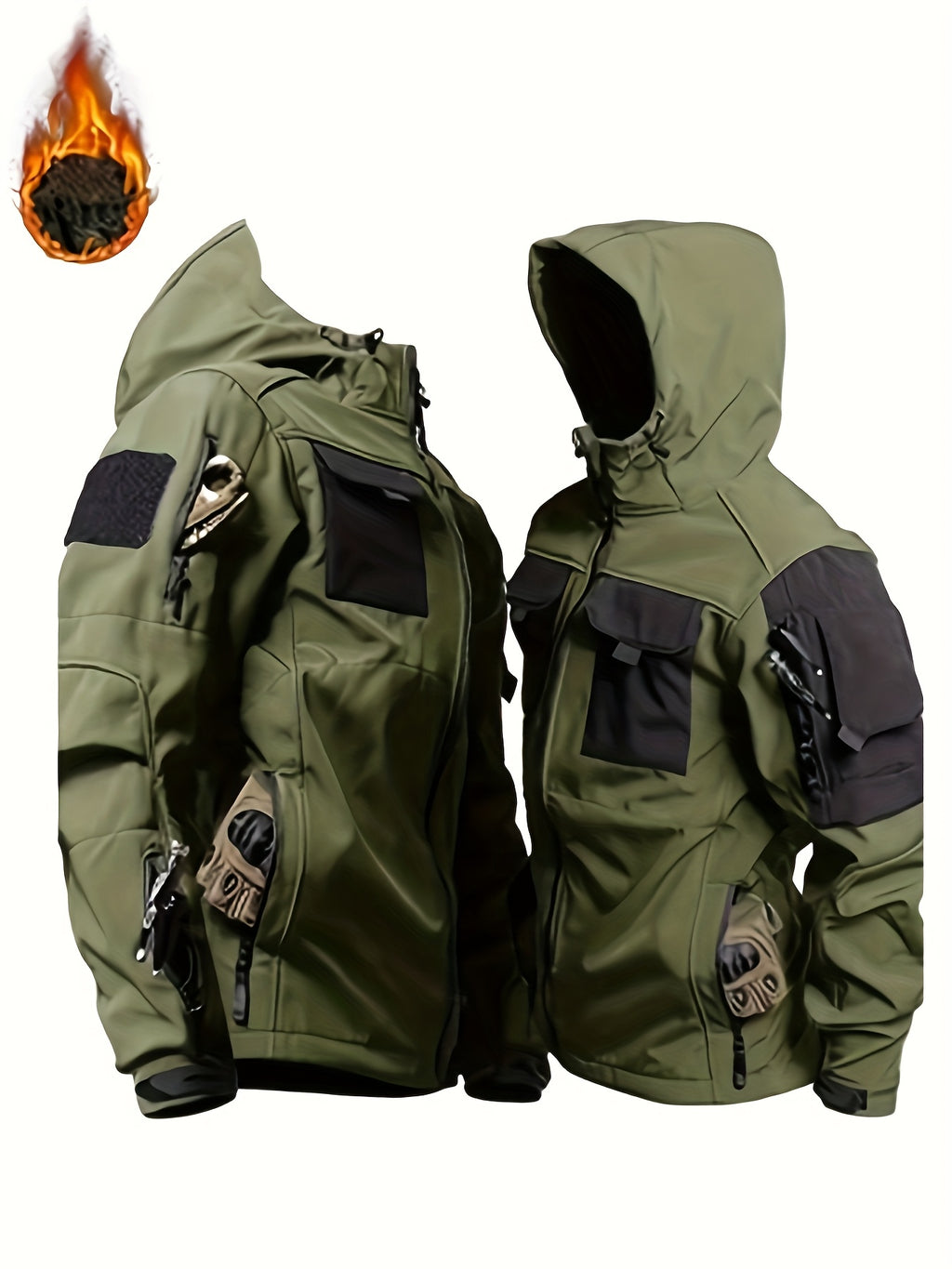 CHAQUETA TACTICA CON CAPUCHA