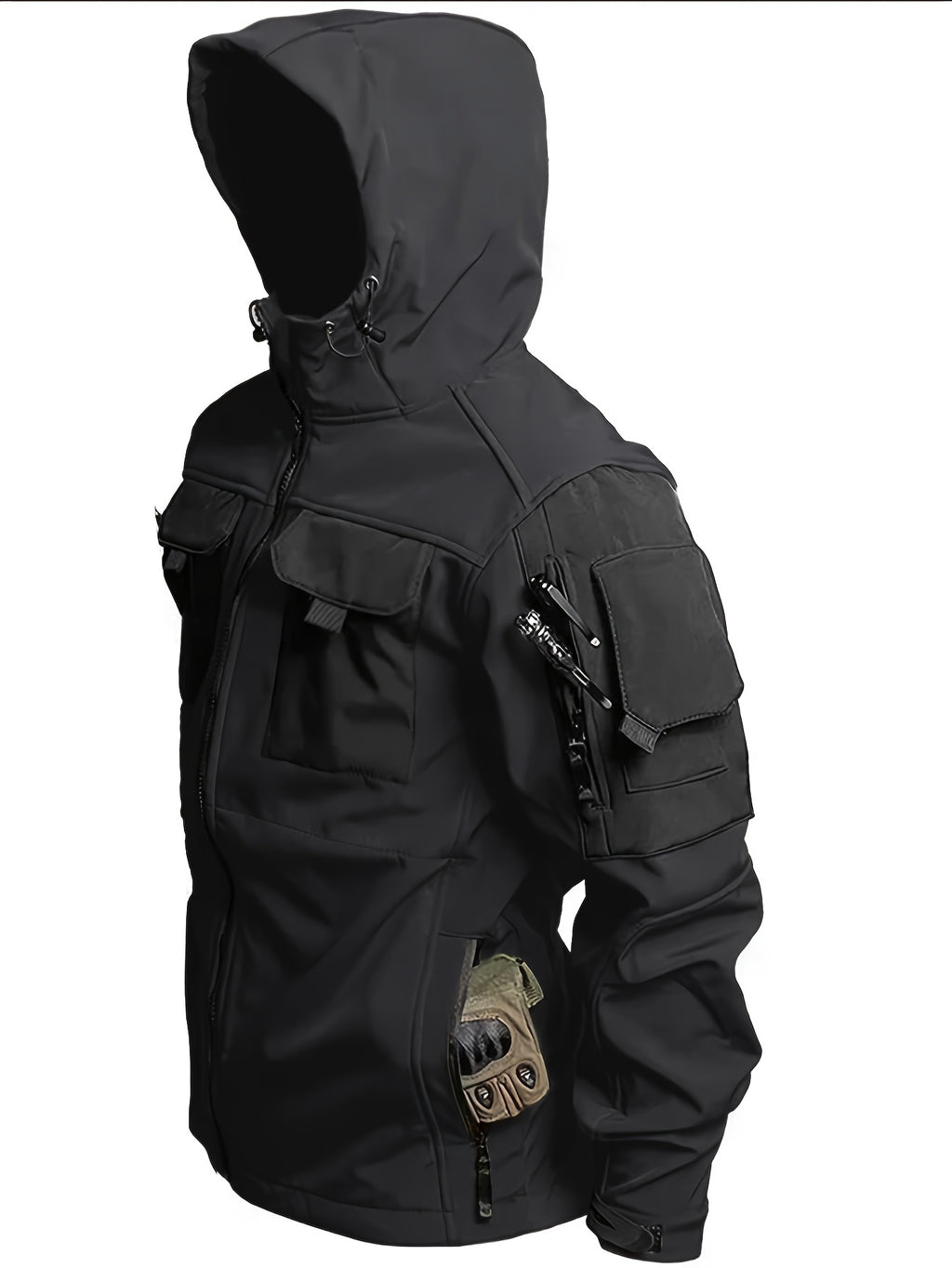 CHAQUETA TACTICA CON CAPUCHA