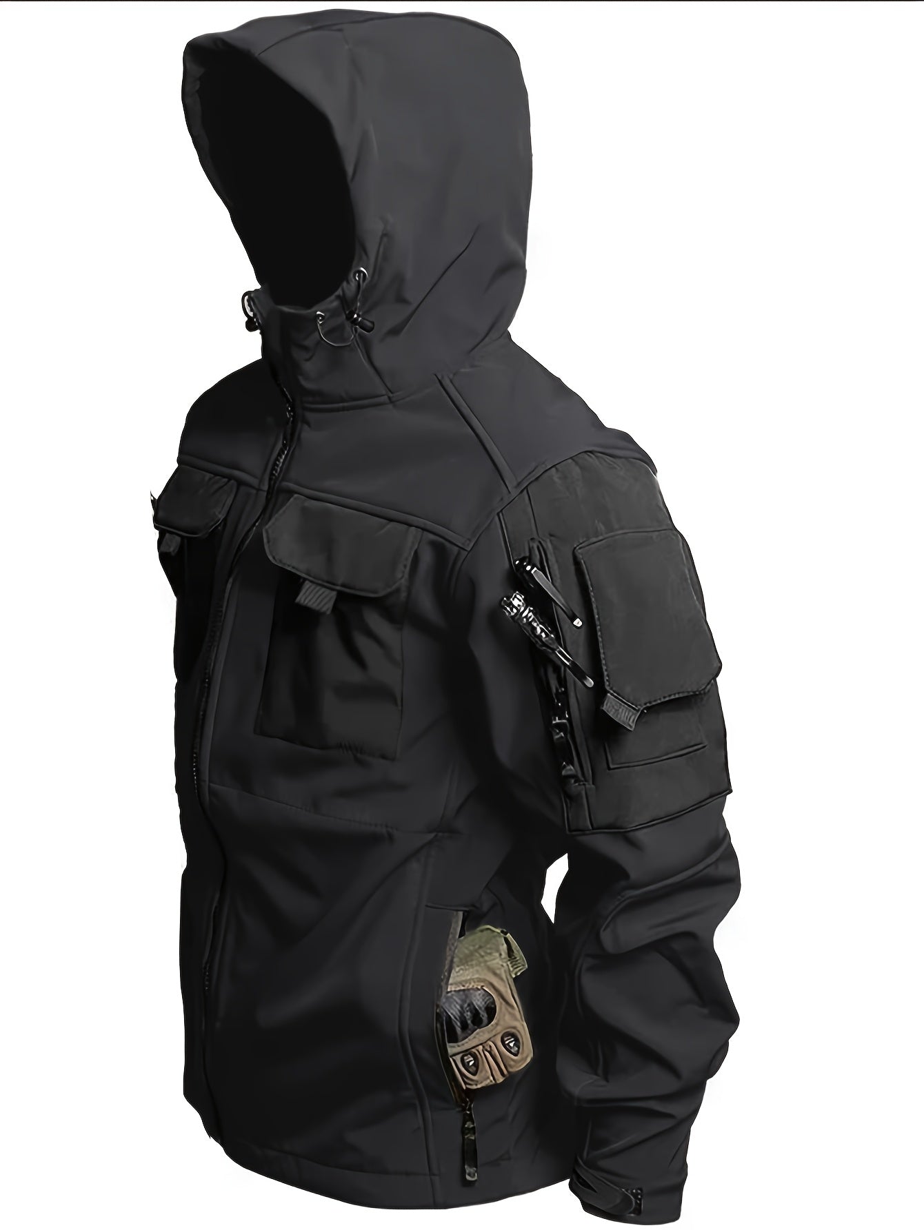 CHAQUETA TACTICA CON CAPUCHA
