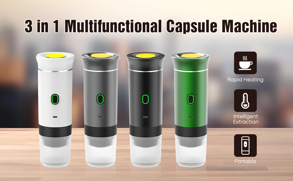 CAFETERA EXPRESO PORTÁTIL CARGA USB