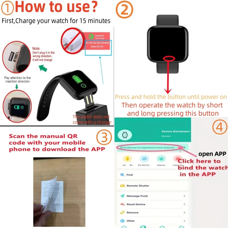 Smartwatch para Mujer y Hombre