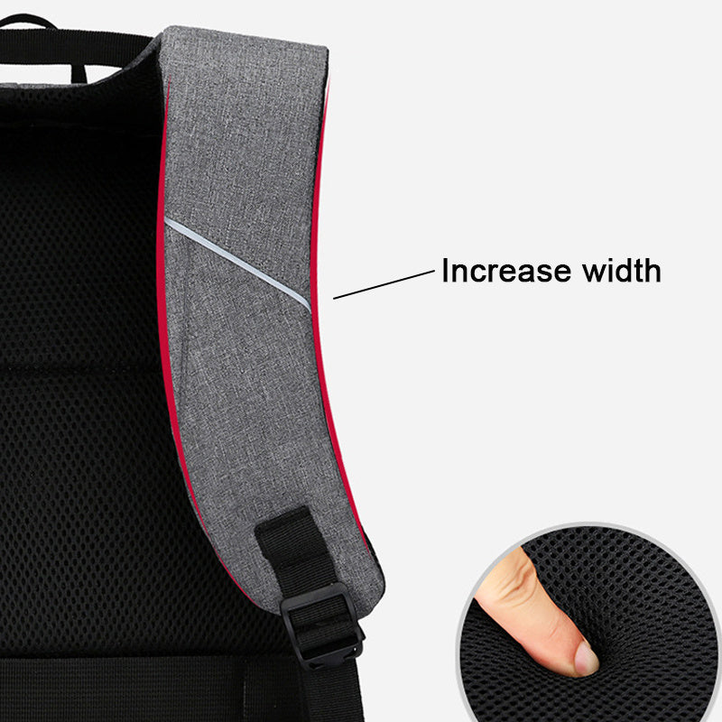 Mochila Antirobo Portátil USB Impermeable para Viajes y Trabajo