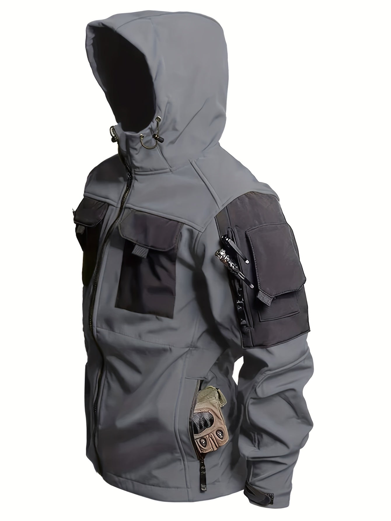 CHAQUETA TACTICA CON CAPUCHA